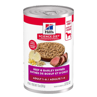 Hill's Science Diet Beef & Barley Entree Adult Canned Dog Food, 13oz