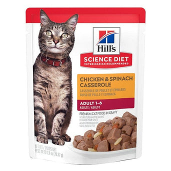 Hill's Science Diet Chicken & Spinach Casserole Adult Cat Food Pouch