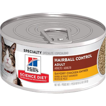 Hill's Science Diet Hairball Control Savory Chicken Entree Adult Canned Cat Food