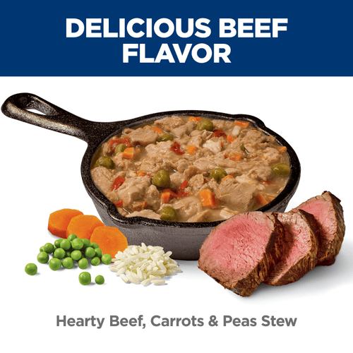 Hill's Science Diet Healthy Cuisine Braised Beef, Carrots & Peas Stew Adult 7+ Canned Dog Food, 12.5oz