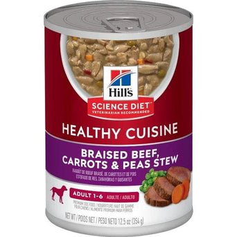 Hill's Science Diet Healthy Cuisine Braised Beef, Carrots & Peas Stew Adult Canned Dog Food