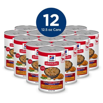 Hill's Science Diet Healthy Cuisine Roasted Chicken, Carrots & Spinach Stew Adult 7+ Canned Dog Food, 12.5oz