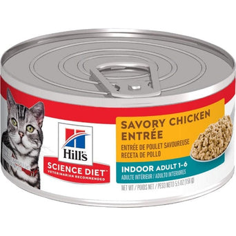 Hill's Science Diet Indoor Savory Chicken Entree Adult Canned Cat Food