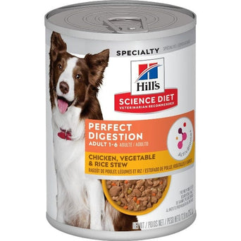 Hill's Science Diet Perfect Digestion Chicken, Vegetable & Rice Stew Adult Canned Dog Food, 12.8oz