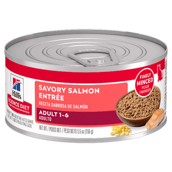 Hill's Science Diet Savory Salmon Entree Adult Canned Cat Food, 5.5oz
