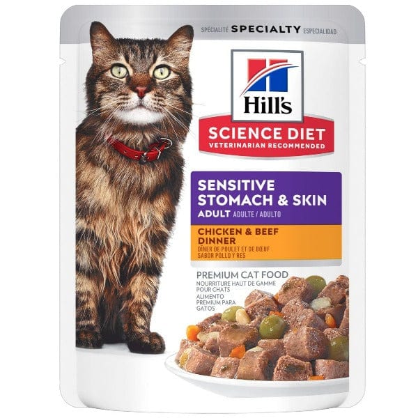 Science Diet Sensitive Stomach Skin Chicken Beef Pouch Cat