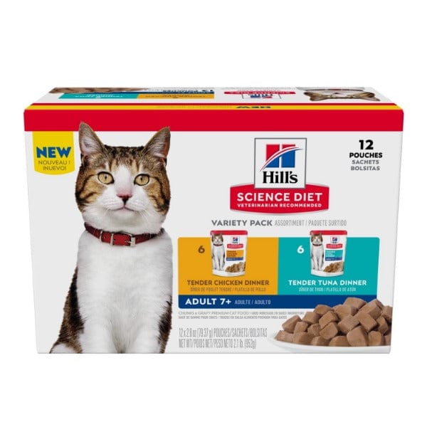 Hill's Science Diet Tender Dinner Adult 7+ Variety Pack Cat Food Pouch