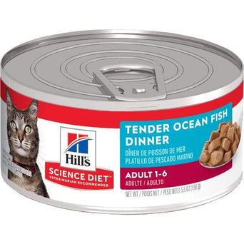 Hill's Science Diet Tender Ocean Fish Dinner Adult Canned Cat Food