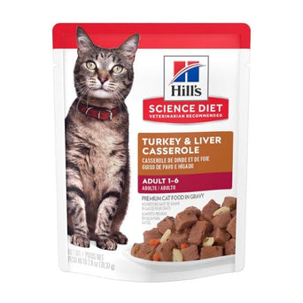 Hill's Science Diet Turkey & Liver Casserole Adult Cat Food Pouch
