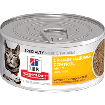 Hill's Science Diet Urinary Hairball Control Savory Chicken Entree Adult Canned Cat Food
