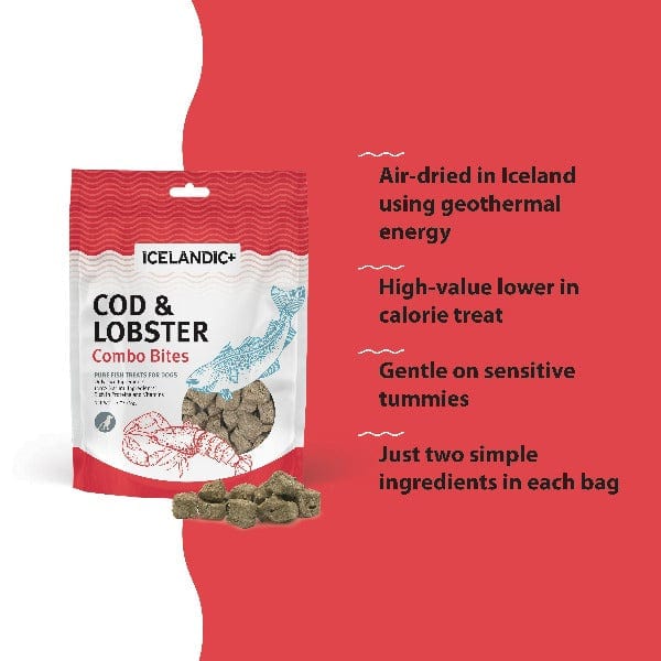 Icelandic+ Icelandic+ Cod & Lobster Combo Bites Fish Dog Treats