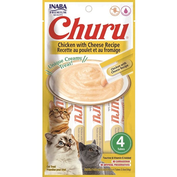 Inaba Foods Inc. Inaba Churu Chicken with Cheese Recipe Creamy Purée Cat Treat