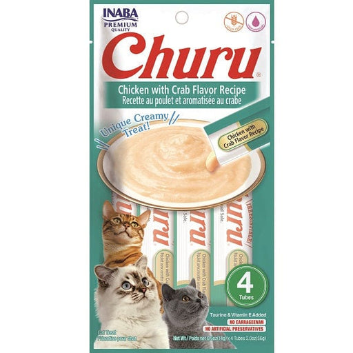 Inaba Churu Chicken with Crab Recipe Creamy Purée Cat Treat