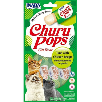 Inaba Foods Inc. Inaba Churu Pops Tuna with Chicken Recipe Cat Treat