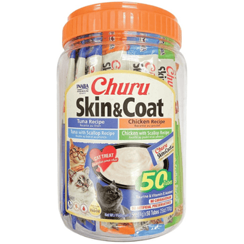 Inaba Foods Inc. Inaba Churu Skin & Coat Creamy Purée Cat Treat Variety Jar