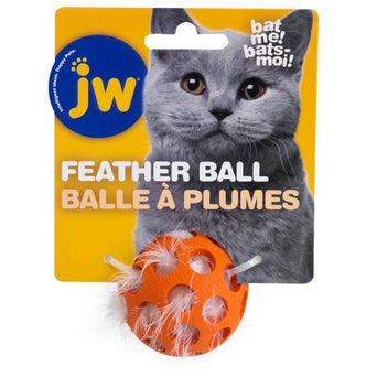 JW Pet JW Cataction Feather Ball Cat Toy