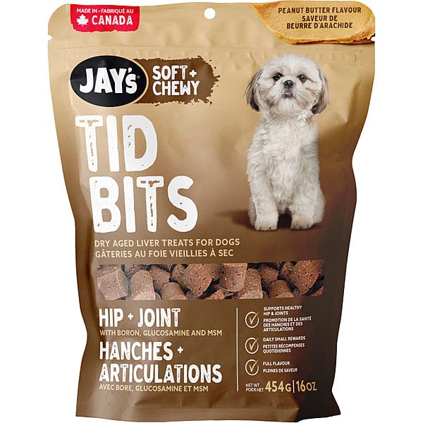 Kettle Craft Pet Products Jay's Soft + Chewy Tid Bits Hip & Joint Peanut Butter Dog Treats