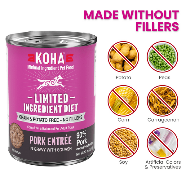 KOHA Pet KOHA LID Pork Entrée Canned Dog Food