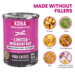 KOHA Pet KOHA LID Pork Entrée Canned Dog Food