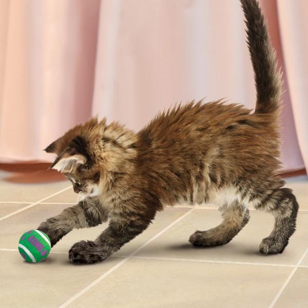 KONG KONG Cat Active Tennis Balls with Bells Cat Toy
