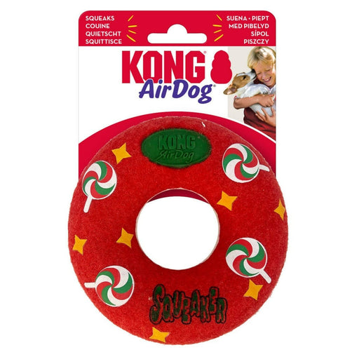 KONG Holiday AirDog Squeaker Donut Dog Toy