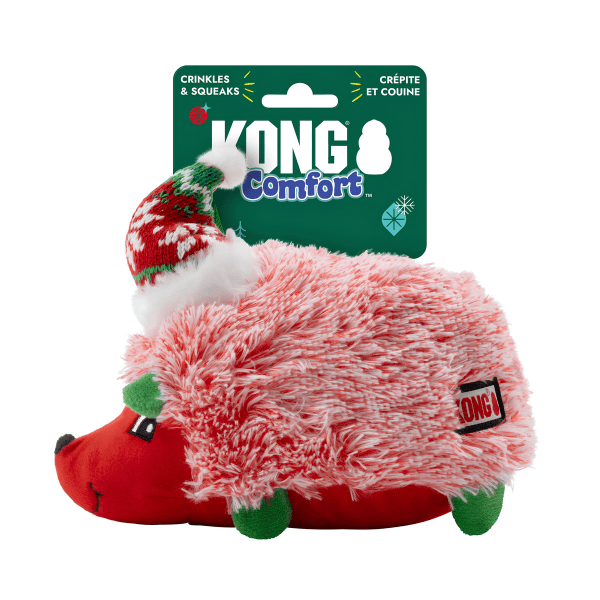 KONG KONG Holiday Comfort Hedgehog Dog Toy