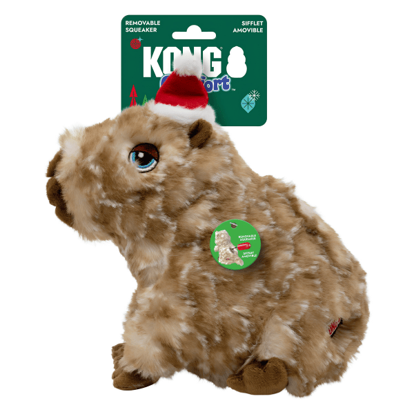 KONG KONG Holiday Comfort Wuzzeez Capybara Dog Toy