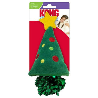 KONG KONG Holiday Crackles Christmas Tree Cat Toy
