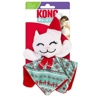 KONG KONG Holiday Crackles Santa Kitty Cat Toy