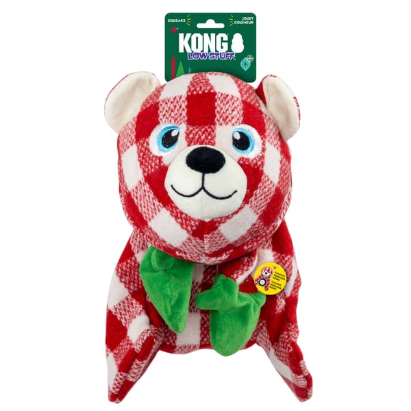 KONG KONG Holiday Low Stuff Flanimalz Bear Dog Toy