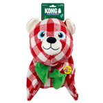 KONG KONG Holiday Low Stuff Flanimalz Bear Dog Toy