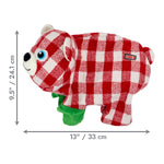 KONG KONG Holiday Low Stuff Flanimalz Bear Dog Toy