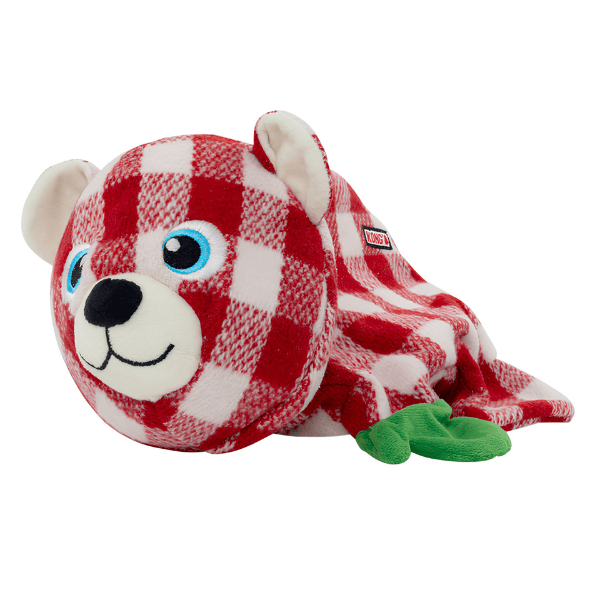 KONG KONG Holiday Low Stuff Flanimalz Bear Dog Toy