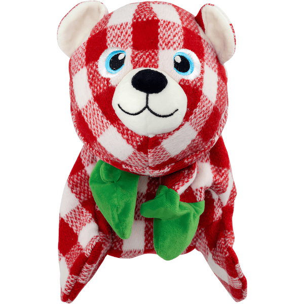 KONG KONG Holiday Low Stuff Flanimalz Bear Dog Toy