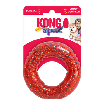 KONG KONG Squeezz Confetti Ring Dog Toy