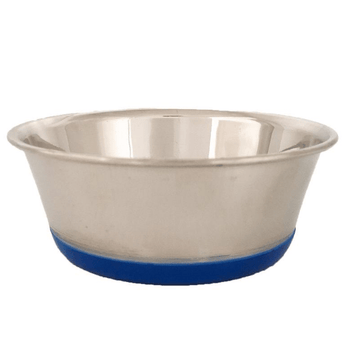 Kumar Heavy Stainless Steel Dish with Bonded Rubber Base