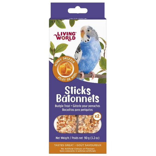 Living World Budgie Treat Sticks - Honey Drizzle