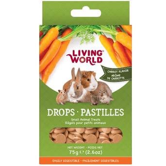Living World Living World Carrot Flavour Drops Small Animal Treats
