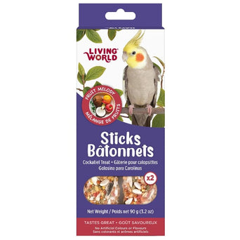 Living World Living World Cockatiel Treat Sticks - Fruit Melody