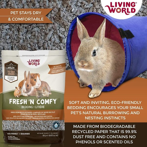 thumbnail image 2 of Living World Fresh N Comfy Pet Bedding - Recycled Newspaper, Baking Soda, 3050 Cu In (Tan) 2 of 9