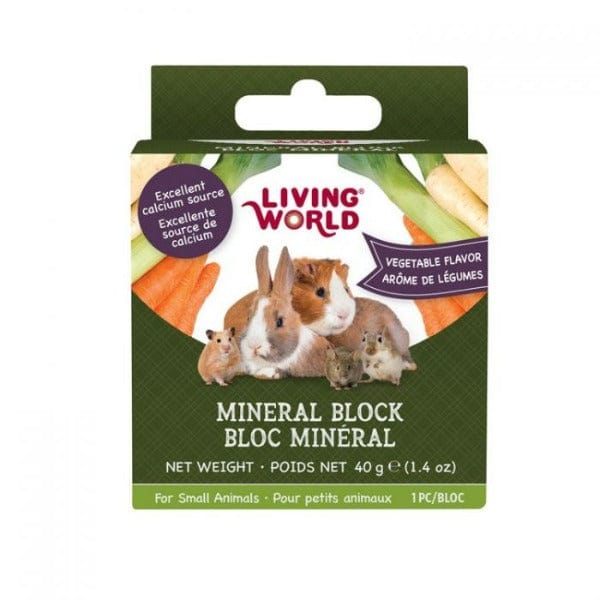 Living World Living World Vegetable Flavour Mineral Block for Small Animals