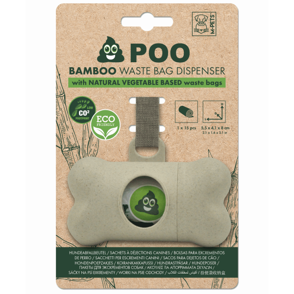 M-PETS M-PETS Bamboo Waste Bag Dispenser