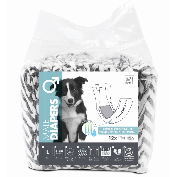 M PETS Male Diapers Large