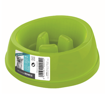 M-PETS M-PETS Melamine Slow Feed Bowl