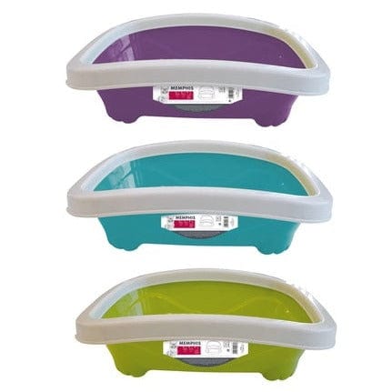 M-PETS M-PETS Memphis Cat Litter Tray with Rim
