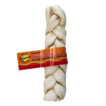 Masters Best Friend Premium White Rawhide Braided Twist