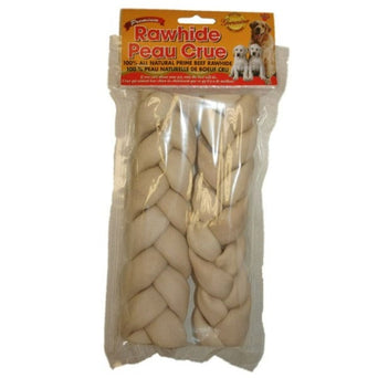 Masters Best Friend Premium White Rawhide Braided Twist