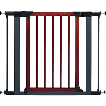 Midwest Homes for Pets MidWest Steel Pet Gate with Graphite Frame and Wood Door