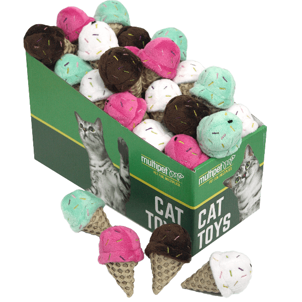 Multipet Multipet Ice Cream Cone Cat Toy Each