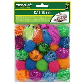Multipet Multipet Value Pack Cat Toys 24 Piece